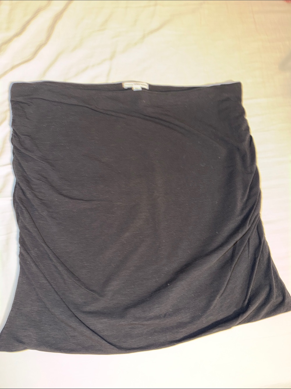 James Perse Black Midi Knit Tube Skirt